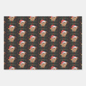 Christmas Yorkshire Terrier Dog Pattern Geschenkpapier Set (Vorderseite 3)