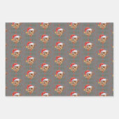 Christmas Yorkshire Terrier Dog Pattern Geschenkpapier Set (Vorderseite 2)