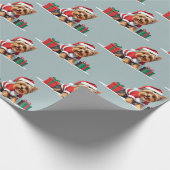 Christmas Yorkshire Terrier Dog verkleidet als San Geschenkpapier (Ecke)