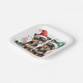 Christmas Yorkshire Terrier Dogs Pappteller (Gewinkelt)