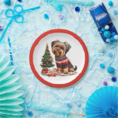 Christmas Yorkshire Terrier Dogs Pappteller (Party)
