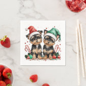 Christmas Yorkshire Terrier Dogs Serviette (Beispiel)