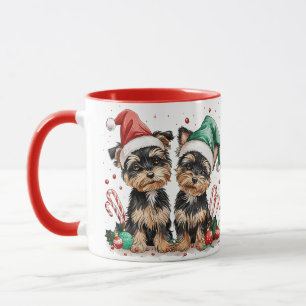 Christmas Yorkshire Terrier Dogs Tasse
