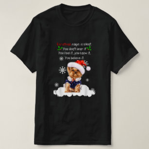 Christmas Yorkshire Terrier Funny Yorkie Puppy T-Shirt