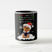Christmas Yorkshire Terrier Funny Yorkie Puppy Tasse (Zentrum)