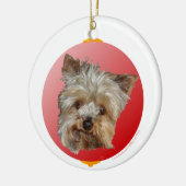 Christmas Yorkshire Terrier Keramik Ornament (Links)