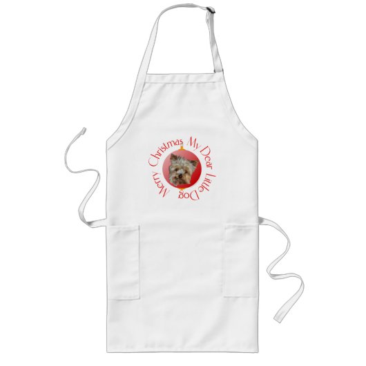 Christmas Yorkshire Terrier Lange Schürze (Vorne)