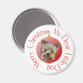Christmas Yorkshire Terrier Magnet (Vorderseite/Rückseite)