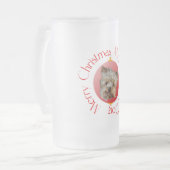 Christmas Yorkshire Terrier Mattglas Bierglas (Vorderseite Links)