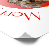 Christmas Yorkshire Terrier Poster (Ecke)