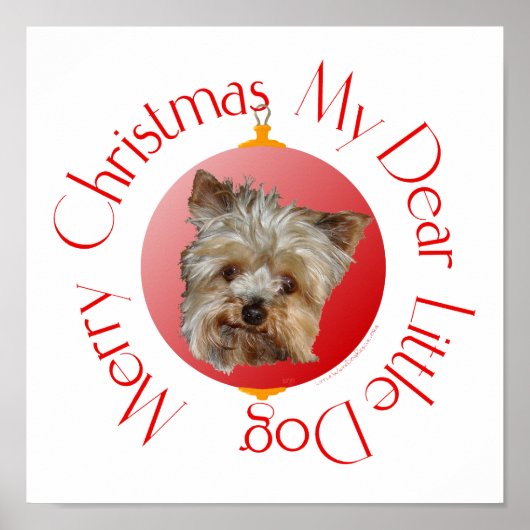 Christmas Yorkshire Terrier Poster (Vorne)