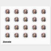 Christmas Yorkshire Terrier Round Stickers (Blatt)