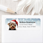 Christmas Yorkshire Terrier Rücksendeadresse (Insitu)
