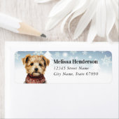Christmas Yorkshire Terrier Rücksendeadresse (Insitu)
