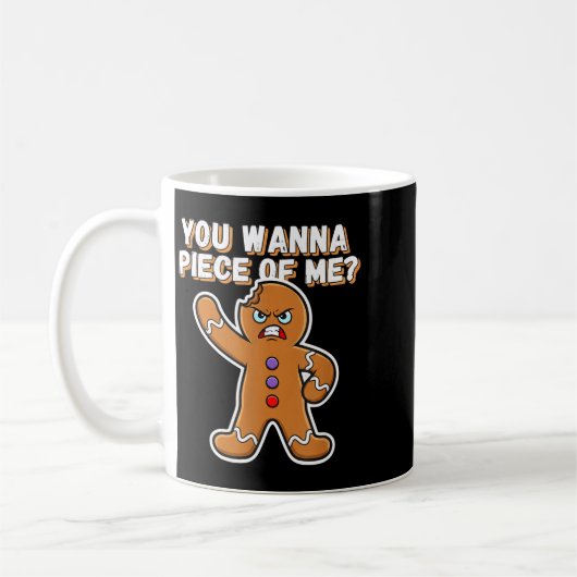 Christmas You W Ece Of Me_ Funny Angry Gingerbread Kaffeetasse (Links)