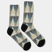 Christmas Yule Tree Snowflake Branches Art Nouveau Socken (Rechts)