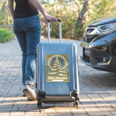 Christmas Yule Tree Snowflakes and Stars Art Nouve Aufkleber (Koffer Insitu)