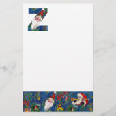 CHRISTMAS Z SCHREIBEN / SANTA CLAUS MIT ROtem RIBB Briefpapier (Vorderseite)
