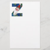 CHRISTMAS Z SCHREIBEN / SANTA CLAUS MIT ROtem RIBB Briefpapier (Vorderseite)