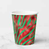 Christmas Zebra Festive Pappbecher (Rückseite)
