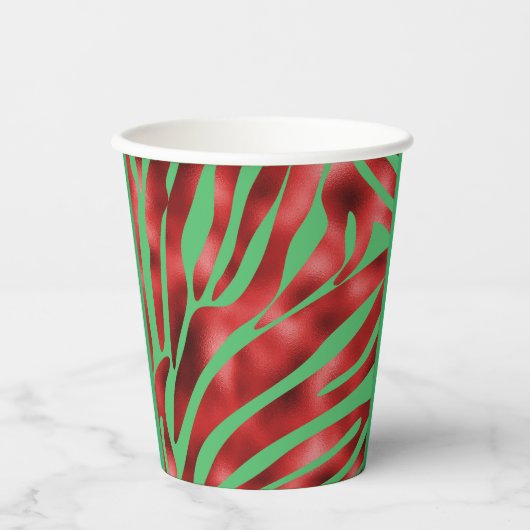 Christmas Zebra Festive Pappbecher (Vorderseite)