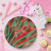 Christmas Zebra Festive Pappteller (Party)