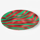 Christmas Zebra Festive Pappteller (Schrägansicht)