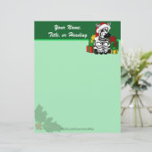 Christmas Zebra Letterhead Briefkopf (Stehend Vorderseite)