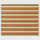 Christmas Zigzag Muster Geschenkpapier (Flach)
