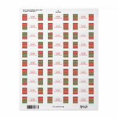 Christmas Zigzag-Rücksendetikett (Vorne)