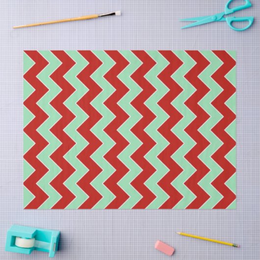 Christmas Zigzag Tissue Paper Seidenpapier (Basteln)