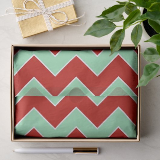 Christmas Zigzag Tissue Paper Seidenpapier (Geschenk)