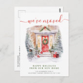 Christmas Zuhause Moving Neue Zuhause-Ankündigung Postkarte (Vorne/Hinten)