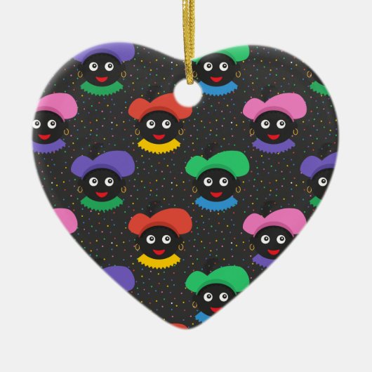 Christmas Zwarte Piet Keramik Ornament (Vorne)