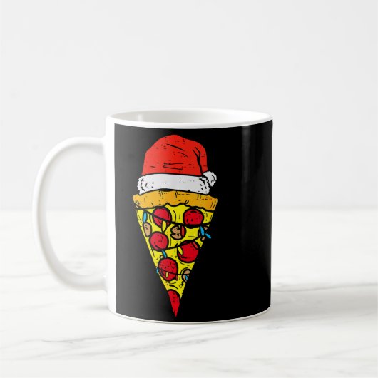 Christmas Zza Slice Santa Funny Xmas Food Men Wome Kaffeetasse (Links)