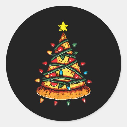 Christmas Zza Xmas Tree Funny Xmas Food Men Women Runder Aufkleber (Vorderseite)
