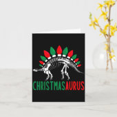 Christmasaurus Cute Christmas Dinosaur Tree Rex Di Karte (Gelbe Blume)