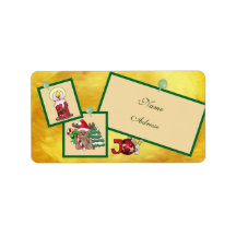 Christmasbild adressaufkleber