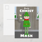 Christmask Feiertagspostkarte (Vorne/Hinten)