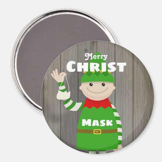 Christmask Magnet (Vorderseite/Rückseite)
