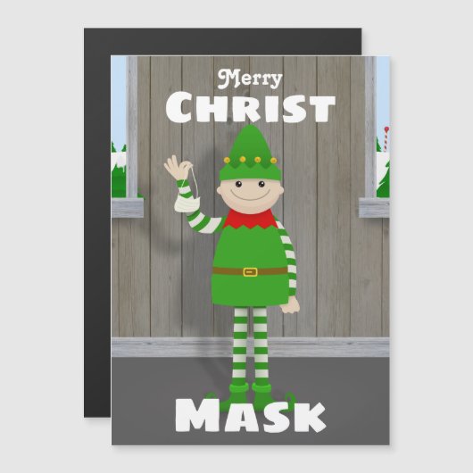 Christmask Magnetkarte (Vorne/Hinten)