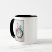 ChristmasKid Holding Kranz Tasse (Vorderseite Links)