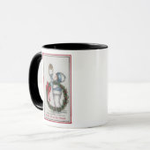 ChristmasKid Holding Kranz Tasse (Vorderseite Links)