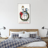 ChristmasKid Holding Wreath Knocking Leinwanddruck (Insitu (Schlafzimmer))