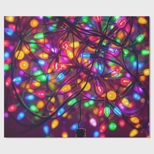 Christmaslight wrapping paper. geschenkpapier (Flach)