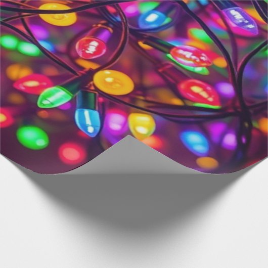 Christmaslight wrapping paper. geschenkpapier (Ecke)