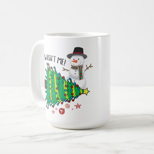 Christmasn Snowmen Funny Kaffeetasse (Vorderseite Links)