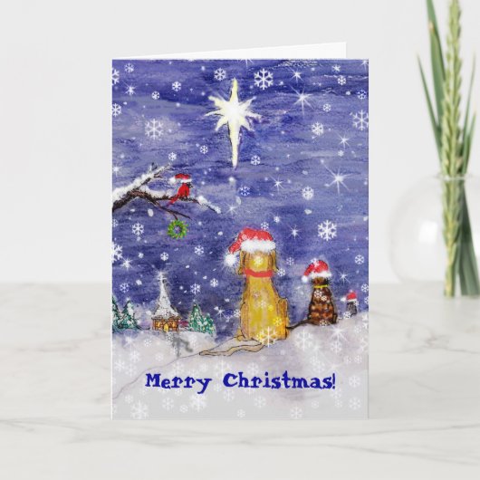 CHRISTMASPETSNOW, Frohe Weihnachten! Feiertagskarte (Vorderseite)