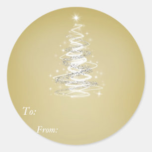 Christmass Baum-goldener Aufkleber - zu: , Von: