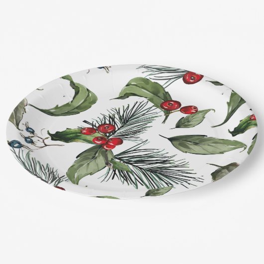 Christmass  pappteller (Schrägansicht)